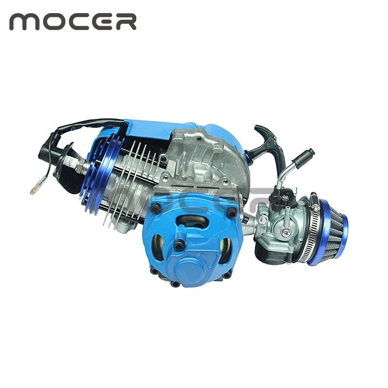 Blue Motorbike Pocket Bike 2 Stroke Pull Start Engine For Go Kart Dirt  Petrol Scooter Motor Motocross FDJ-002-1