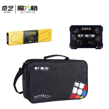 Qiyi temporizador competição temporizador treinamento esteira saco qiyi cubo mágico qiyi esteira para velocidade cubo quebra-cabeça crianças brinquedos qiyi temporizador saco, cube Mat , cube timer,Cube bag