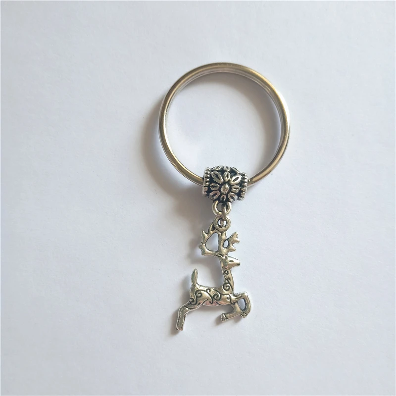 Reindeer Keychain, Deer Keyring or Purse Charm, Xmas Jewelry Key Ring, Christmas Jewelry, Fantasy animal Keychain for Bags