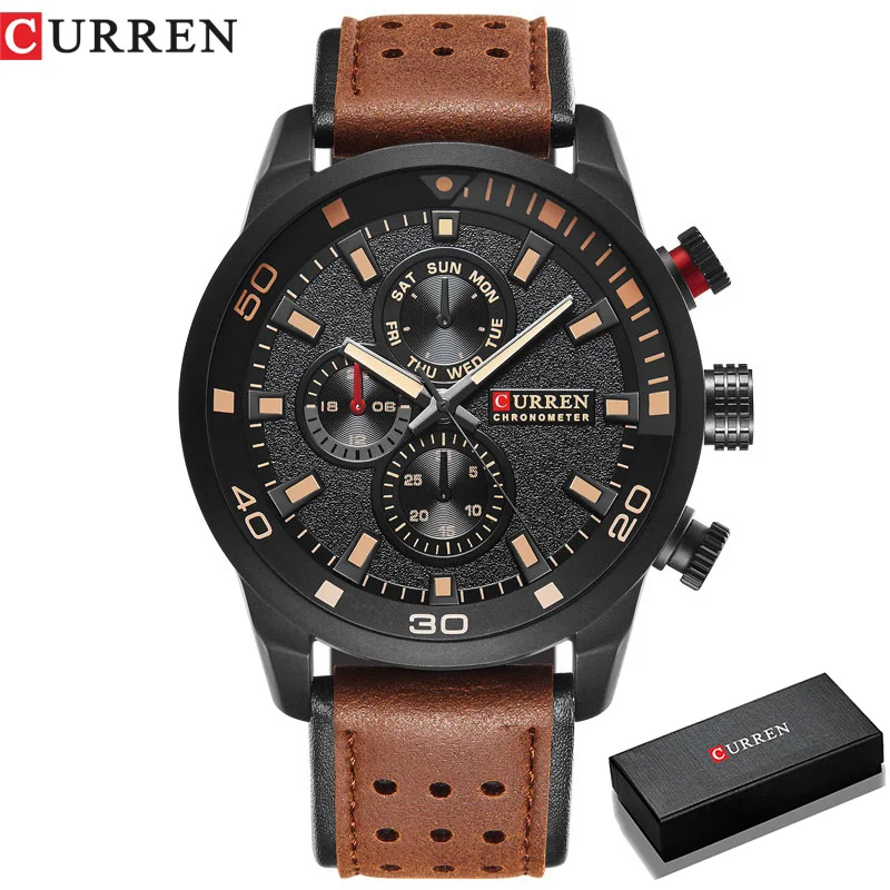 CURREN – montre à quartz étanche pour hommes, élégante, marque de luxe, 2017