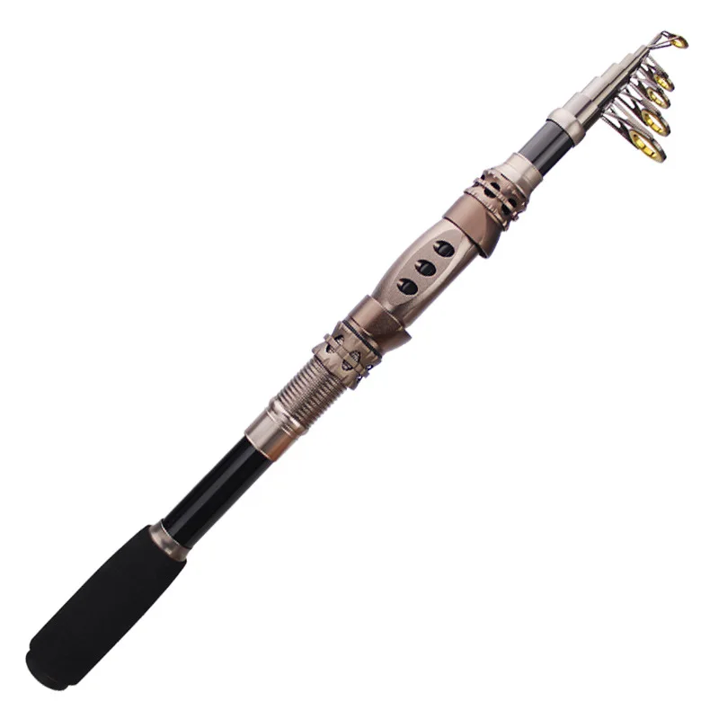 Shrinkable portable carbon fiber fishing rod far into sea pole road sub- 1.8m/2.1m/2.4m/2.7m/3m/3.3m fly rock ice