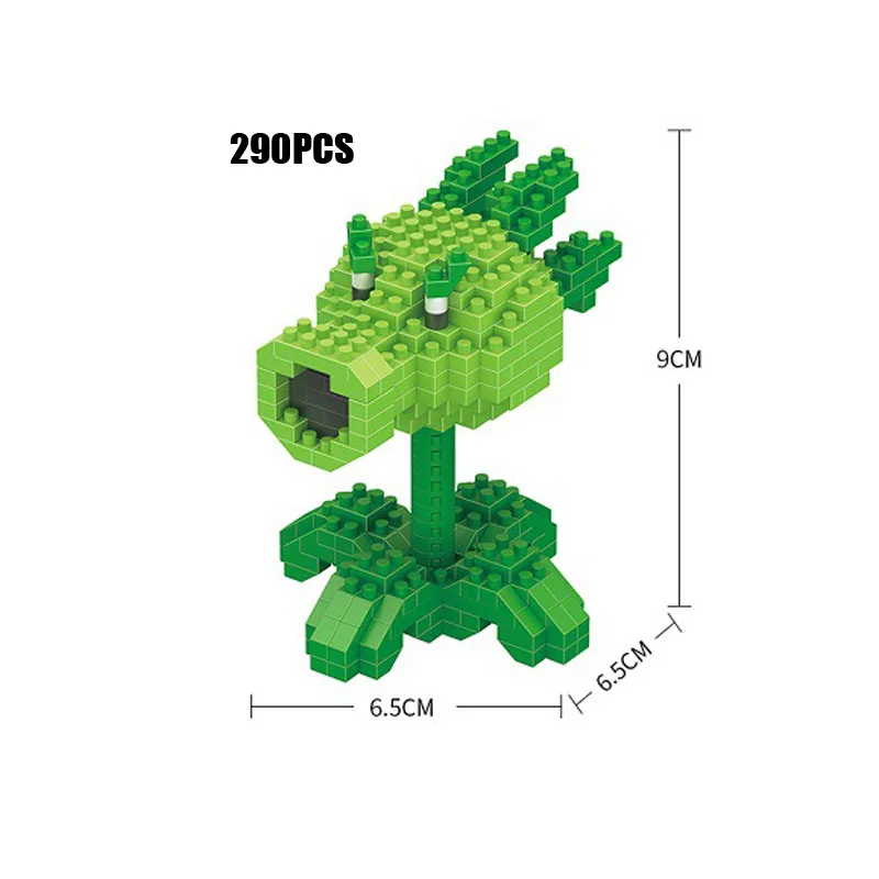 Cartoon Game Plant vs zombie toys Micro diamond block Peashooter Chomper Jalapeno Tall nut SunFlower Cherry Bomb Corn nanobrick