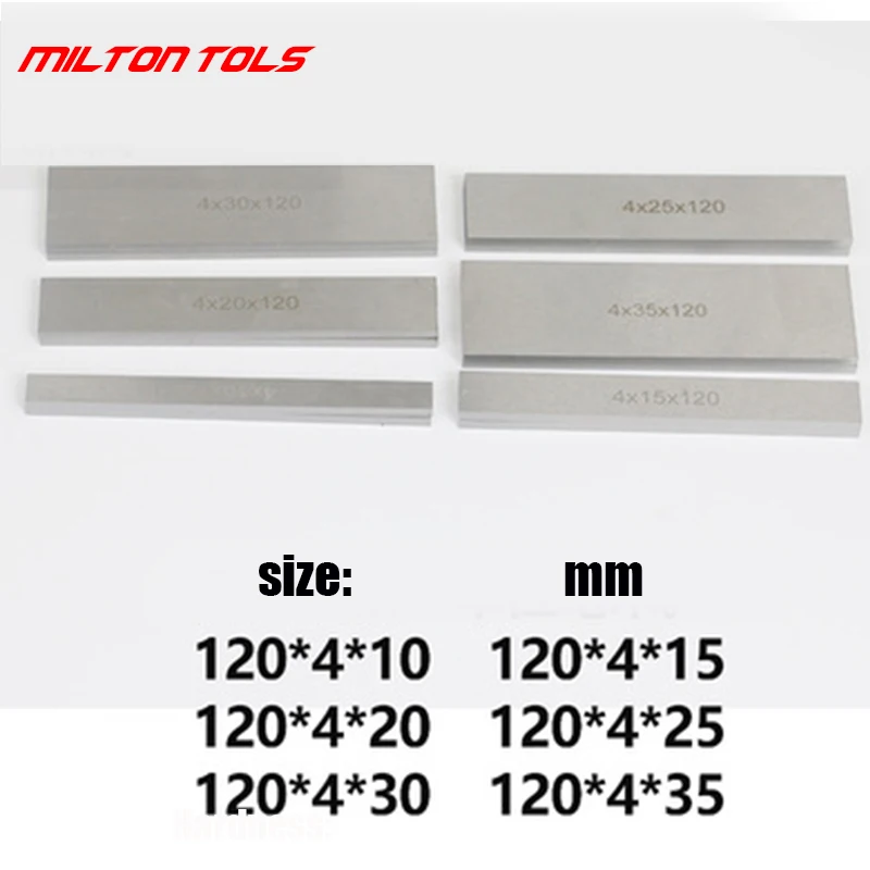 New HOT 6 Pairs 12Pcs Parallel Pad Gauge Block Alloy Steel CNC Milling Pads Set 120mm x (10-35Mm) for Vice Milling Machine Lath