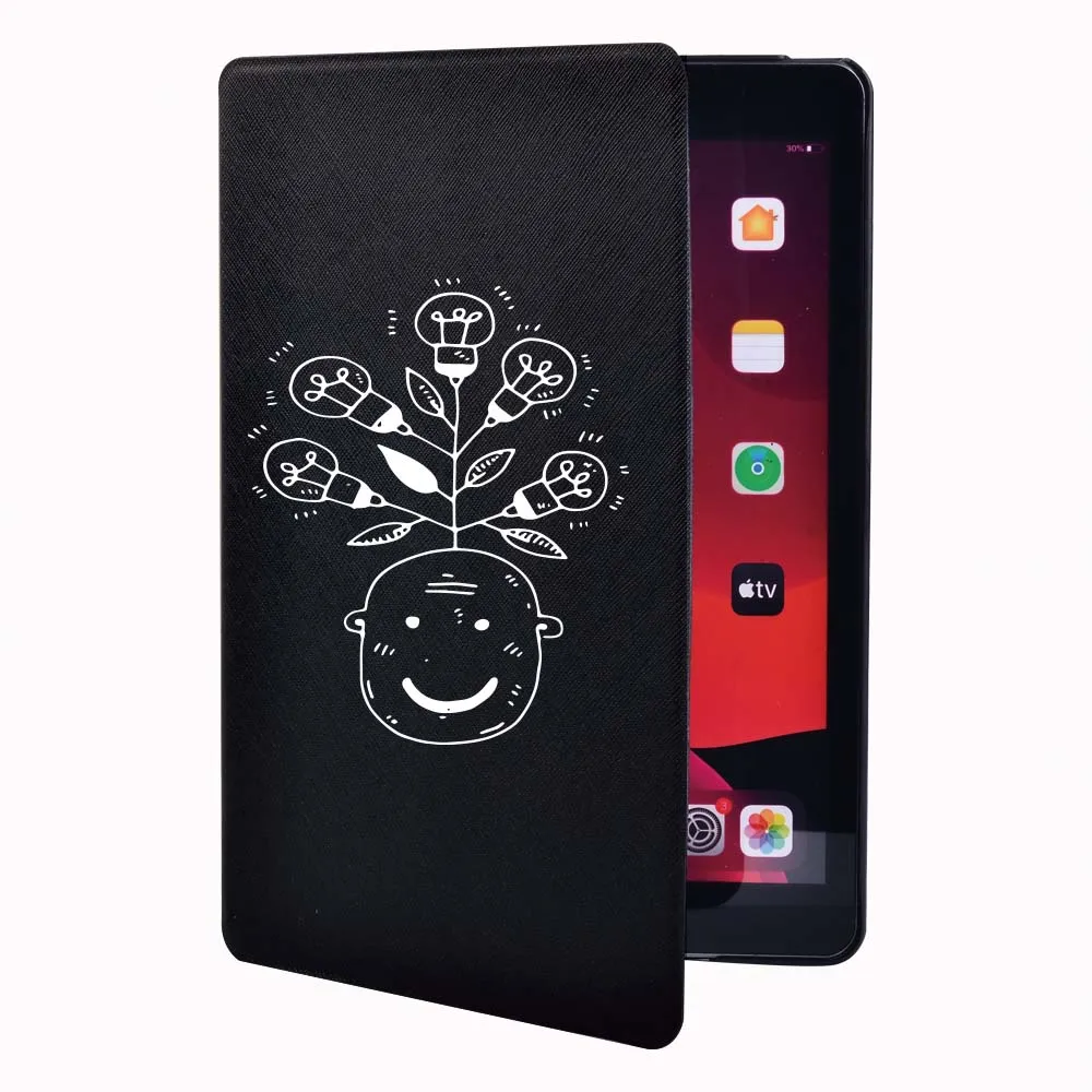 Tablet Cover Case for Apple Ipad 8 2020 8th Generation 10.2 Inch Printed Leather Tablet Foldable Protective Case + Stylus