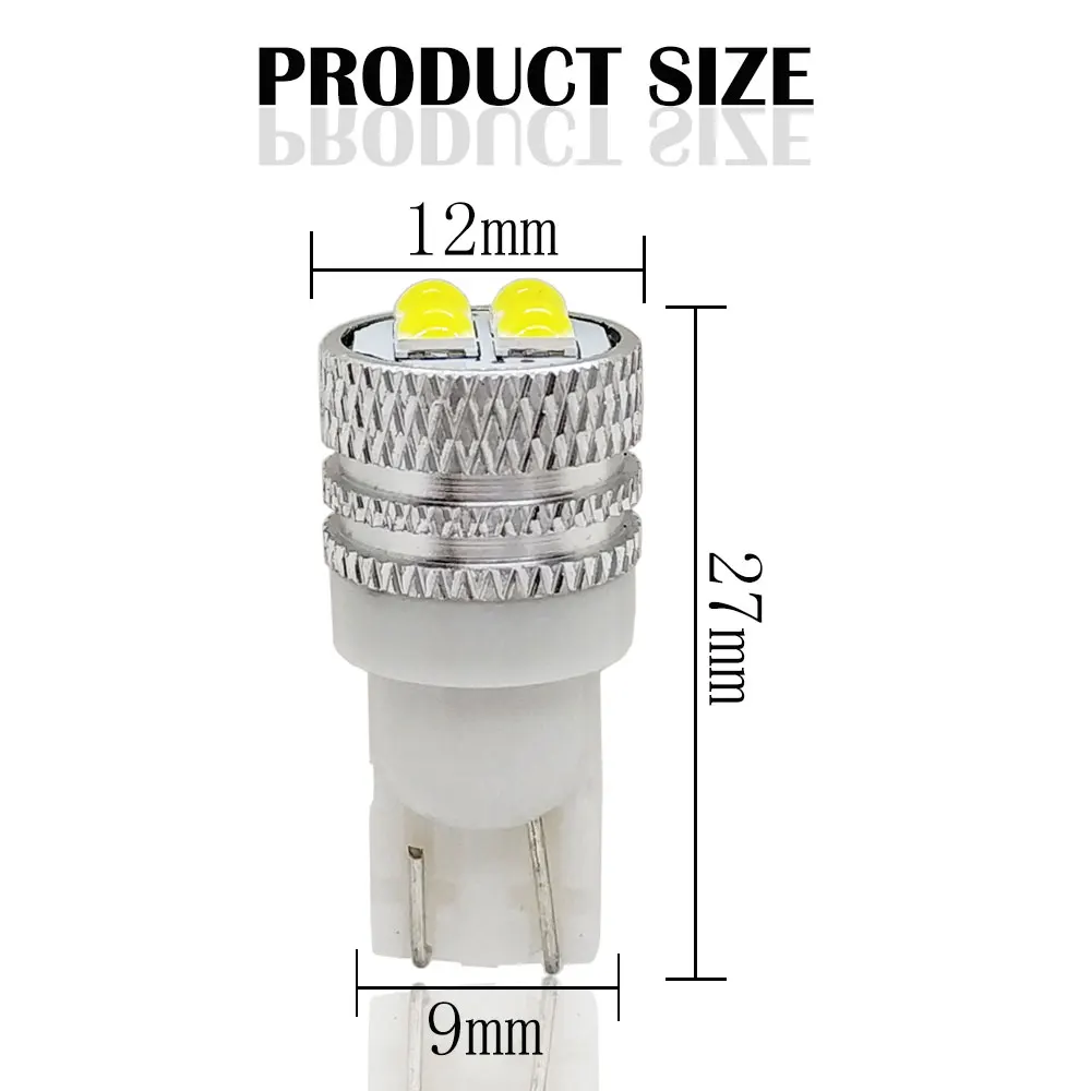 W5W LED 3030 SMD T10 Led 194 168 5W5 Car Wedge Bulb Auto Instrument Clearance Lights 12V White Red Yellow Blue Pink