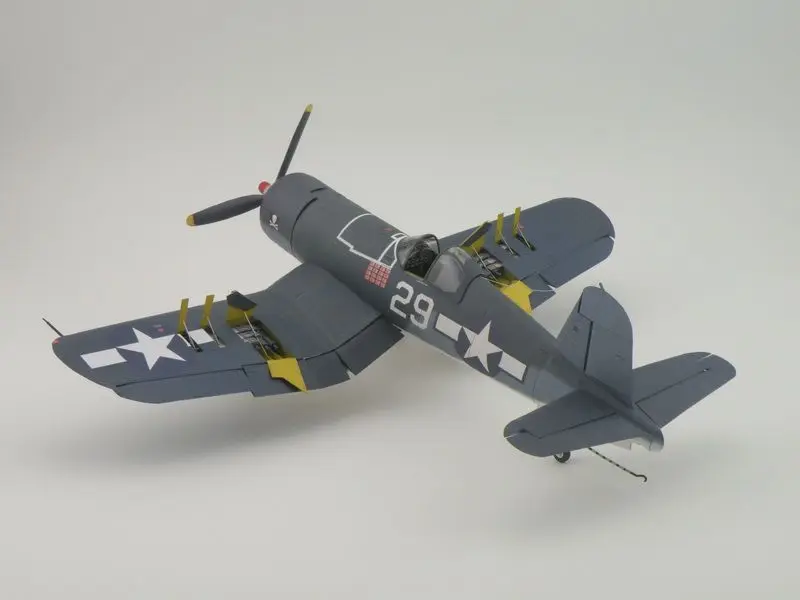 

1:33 Scale Vought F4U-1A Corsair Fighter Aircraft DIY Handcraft Paper Model Kit Puzzles Handmade Toy DIY