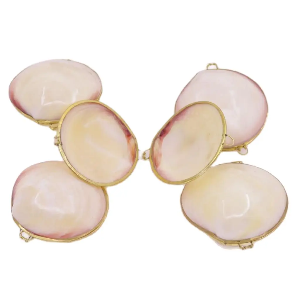 5 PCS 60mm-70mm Clam Shell Box Natural White Mother of Pearl Jewelry Boxes