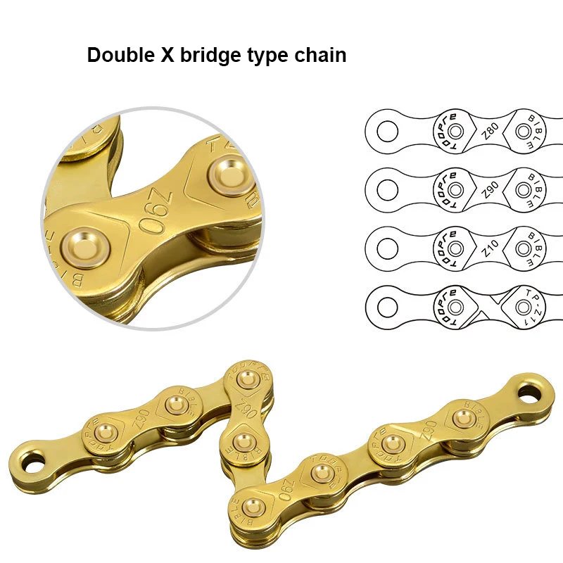 Bicycle Golden Chain 8/9/10/11/12 Variable Speed Chain Plating Anti-rust  Mountain Road Bike Cycling accessories