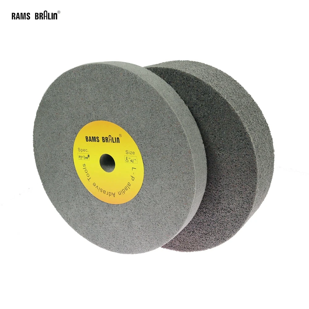 8"*1"/2" 3P-9P Non-woven Unitized Polishing Wheel Nylon Firber Grinding Wheel P180