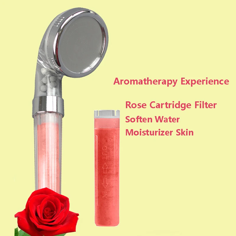 VEHHE Aromatic Smell Shower Head Filter Replacement Handhold Vitamin C Lemon Rose Lavender Cartridge Filter Water Skin Care