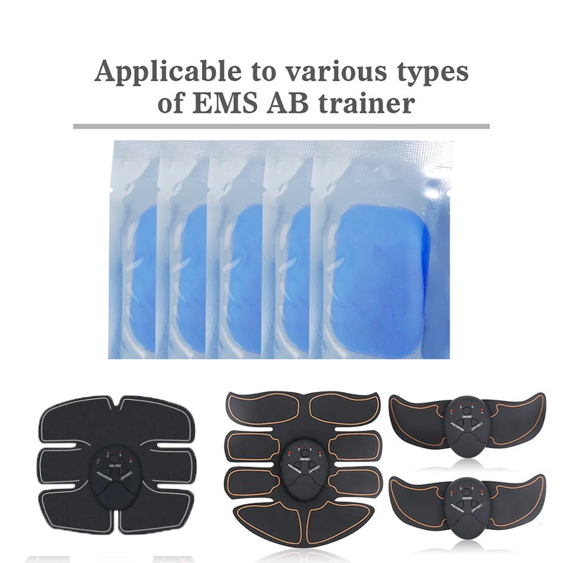 20/50/100Pcs Massager Gel Patch Replacement Fitness Gel Stickers Hydrogel Pad For Muscle Training Massager ABS Abdominal Trainer