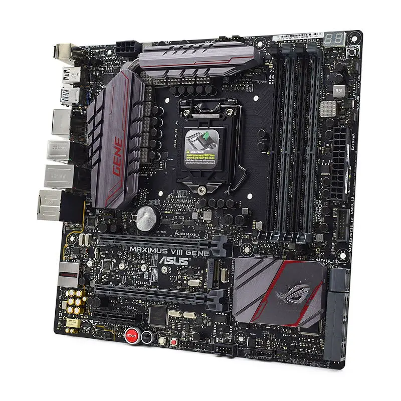 Imagem -02 - Placa-mãe Asus-rog Maximus Vii Gene Intel Z170 Lga 1151 Ddr4 Suporte 64gb Core I36300 7300 6400 7600 7700 7100 cp M.2 Micro