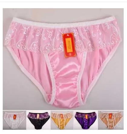

New ladies sexy lace lace pure silk briefs 100% silkworm silk underwear