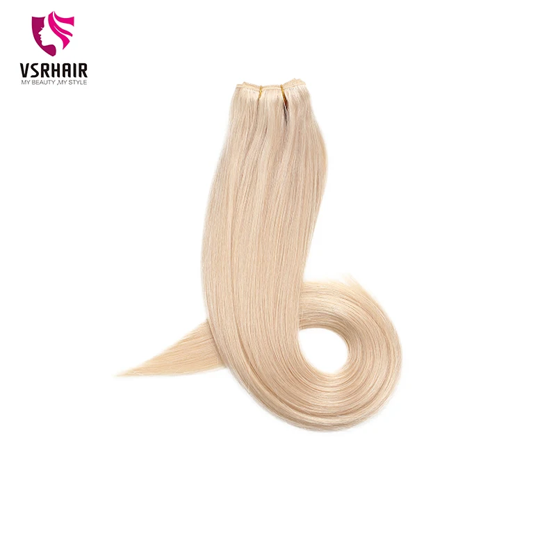 VSR-extensiones de cabello humano de doble trama, pelo liso de Calidad Europea, 100g, máquina Remy