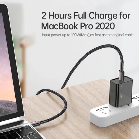 KUULAA USB C Кабель PD 100 Вт для Быстрой Зарядки iPhone, Samsung, MacBook — внешний вид товара