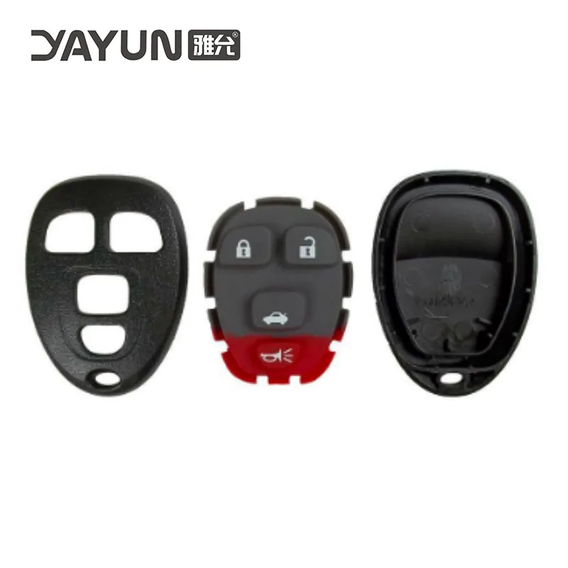 YAYUN AKBKS228 Custodia a conchiglia per telecomando senza chiave per auto con 3 + 1 pulsanti per Buick Chevrolet