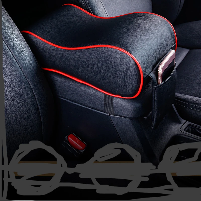 Car Armrests Cover Pad Console Arm Rest Pad For Ford Focus Fusion Escort Kuga Ecosport Fiesta Falcon EDGE/Explorer/EXPEDITION/