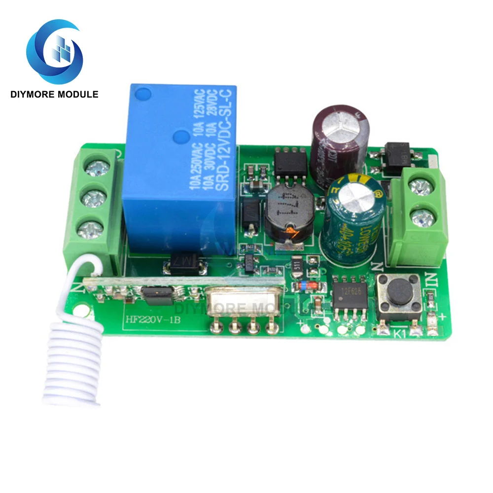 AC 220V Relay Module 315MHZ 433MHz Wireless RF Remote Control Transmitter Receiver Switch Board For Home/Garage