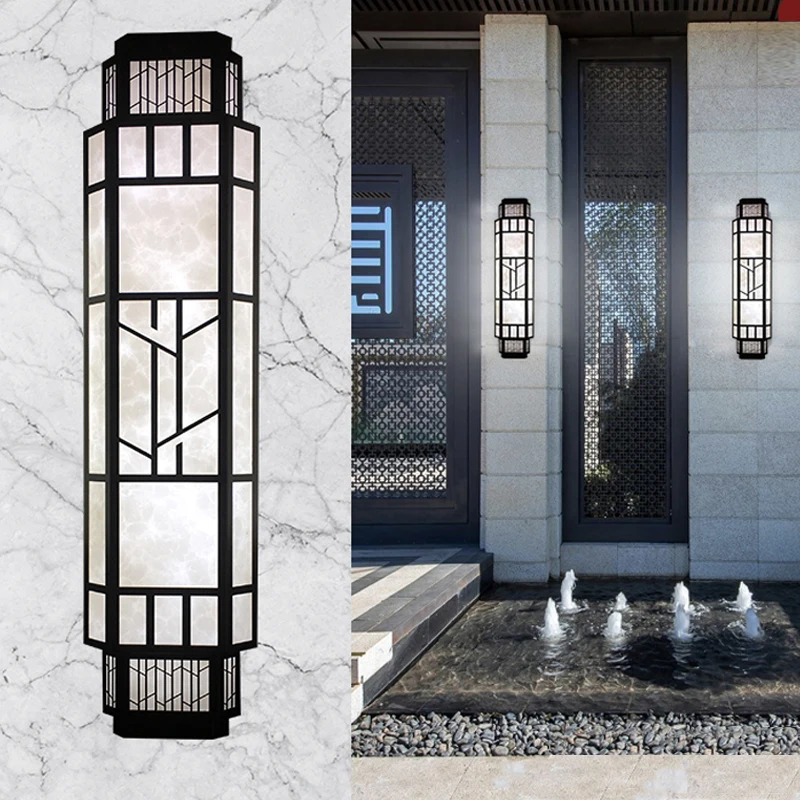 

Sales Department Hotel Exterior Wall Light New Chinese Outdoor Waterproof Lighting Villa Courtyard Gate Column Outside Wall Lamp