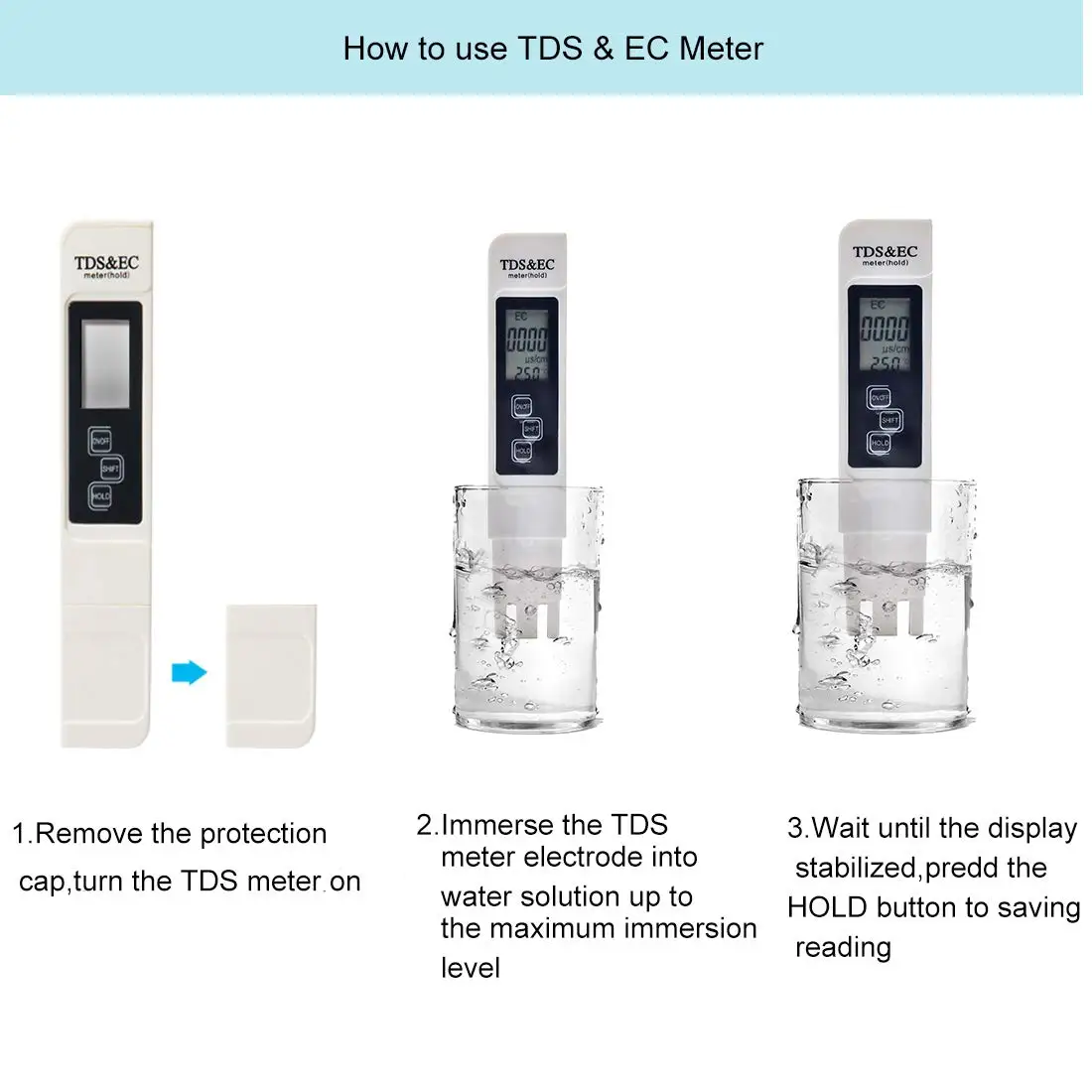 Tester digitale TDS per acqua PPM Tester 0-9 990ppm per testare nutrienti idroponici liquidi, acqua potabile e acquario