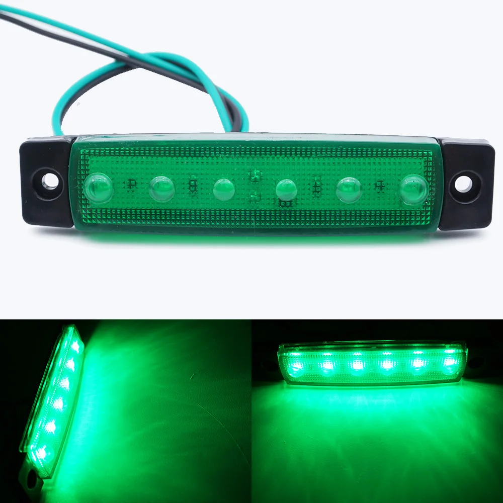 10pcs/30x 6 SMD LED Car Auto Truck Lorry Trailer Side Marker Indicators Turn Signal Lights Tail Warning Rear Light Lamp 24V 12V image 5
