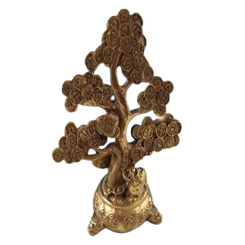 China Decoration Copper A Wealth Tree Old Copper Geomantic Decoration