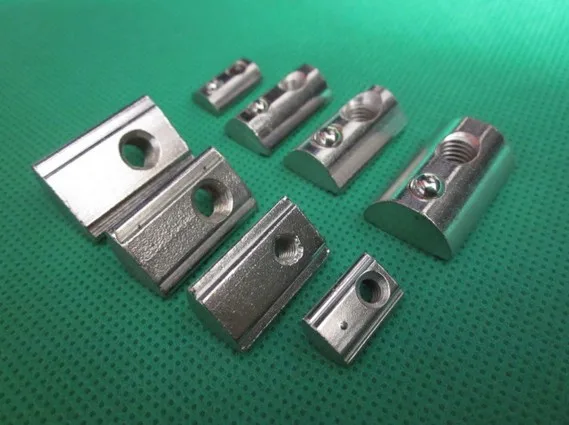 Half round nut M3 M4 M5 M6 shrapnel steel ball block for EU standard 20 aluminum profile elastic 10pcs
