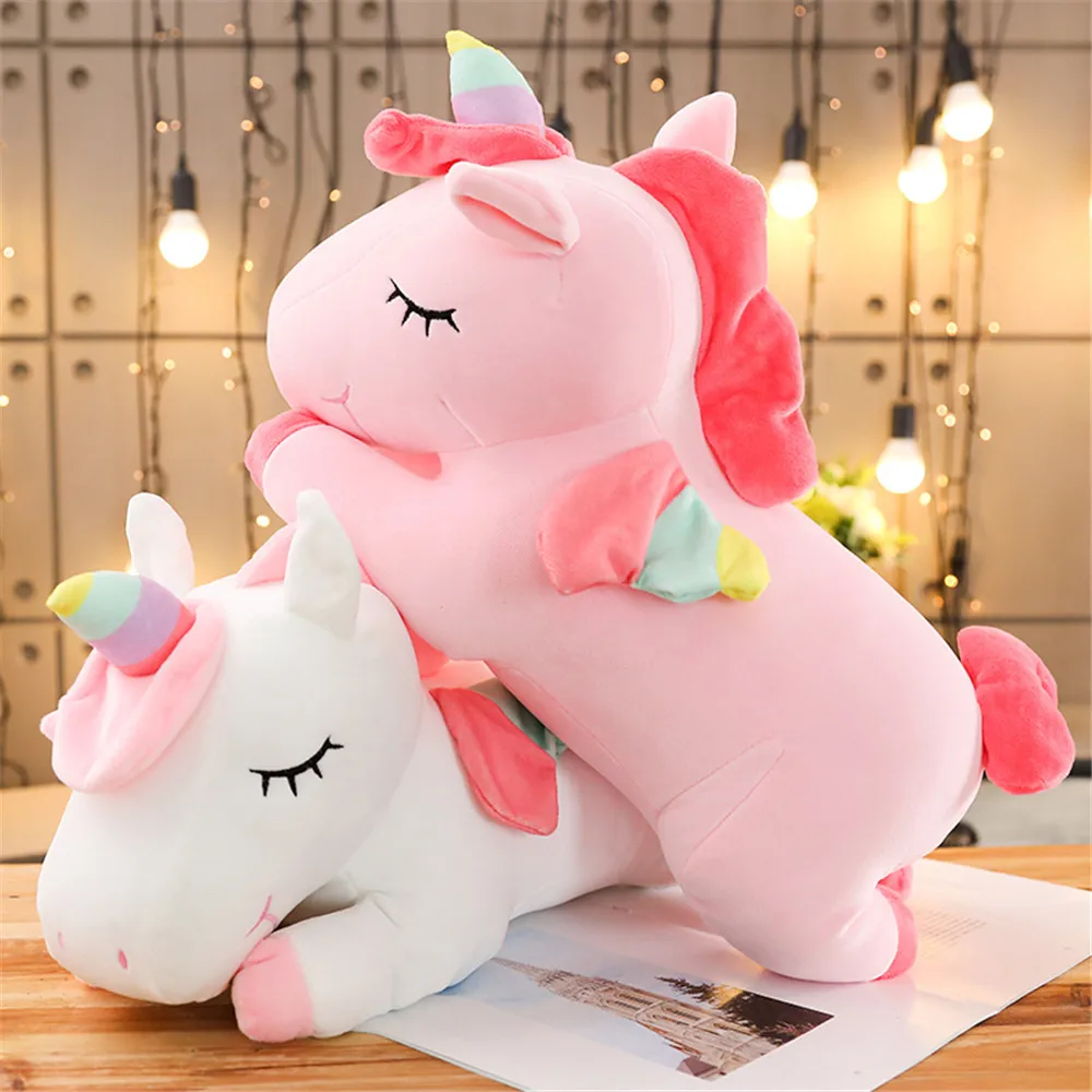 Hot Sale 1pc 25cm-100cm Kawaii Unicorn Plush Stuffed Soft Cute Animal Dolls Graduation Toys For Kids Children Birthday Gift