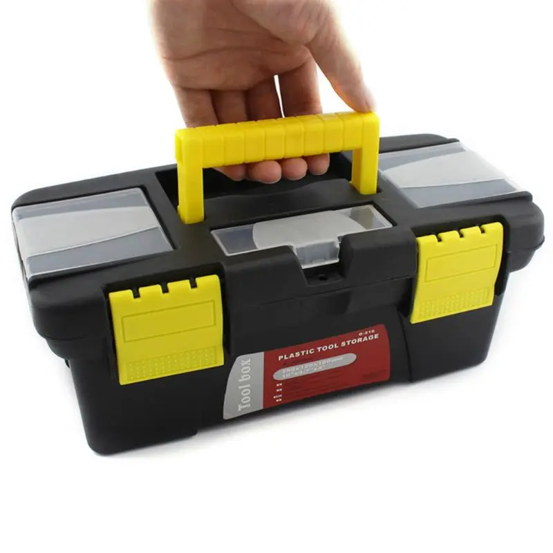 Portable Hardware Storage Box Repair Tool Box Case Multi-Function Home Toolbox 37MD