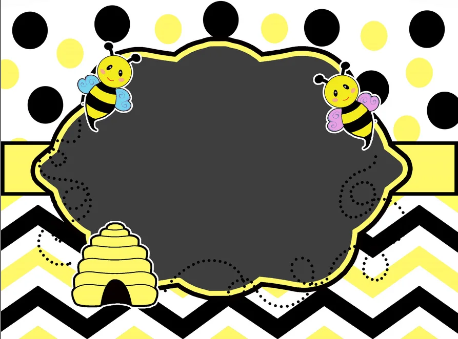 

7x5FT Gifts Bees He or She Gender Reveal Boy Girl Baby Shower Custom Photo Studio Backdrop Background Vinyl 220cm x 150cm