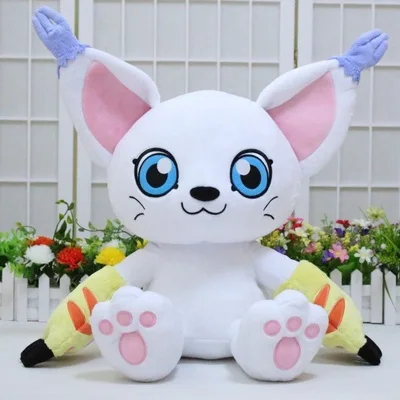 Original Japan Cartoon Tailmon Plush Animal Toy Soft Stuffed Doll Gifts For Children 50CM