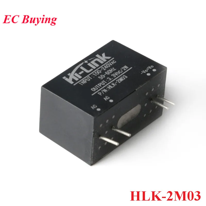 AC-DC Mini Módulo de fonte de alimentação de interruptor de isolamento 2W 220v a 3.3V/5V/9V/12V/15V/24V HLK-2M03 2M05 2M09 2M12 2M15 2M24 AC DC