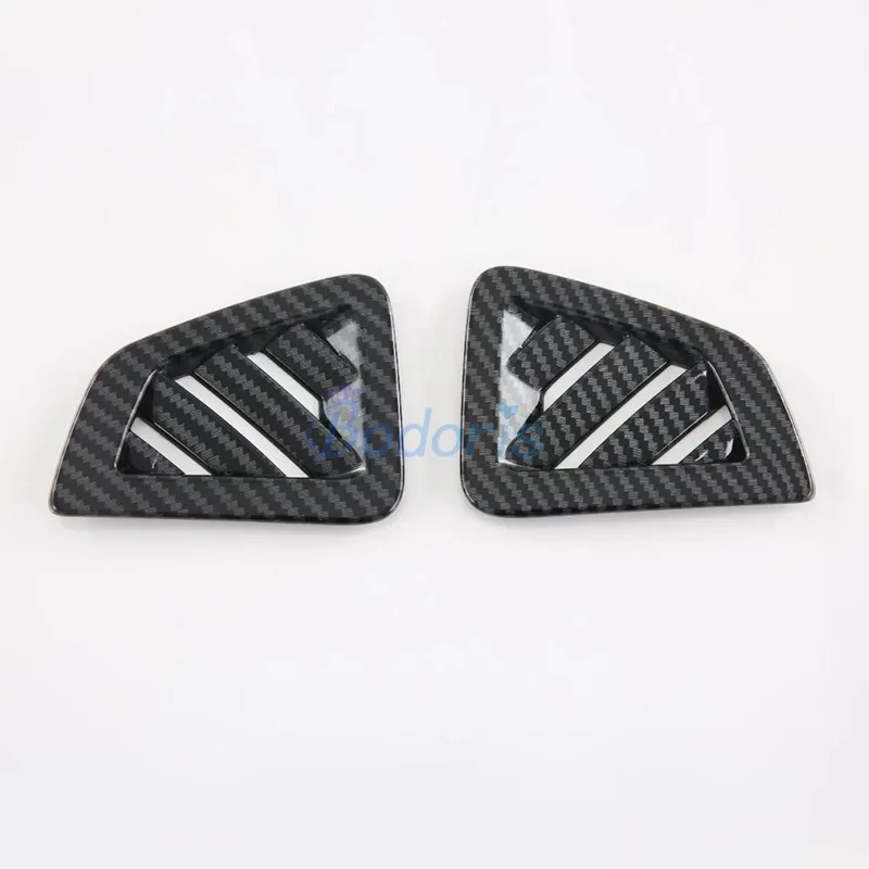 Carbon Fiber color Interior Dashboard Side Air Vent Cover  AC Outlet Trims Car Styling For ISUZU DMAX D-MAX D MAX 2021 2022