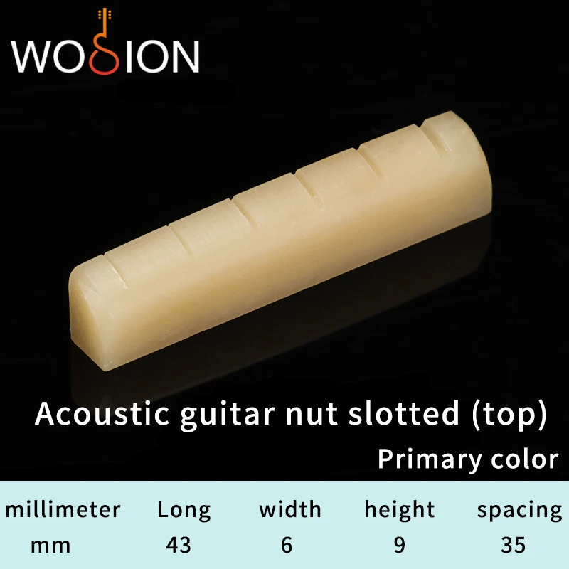 Wosion   Bovine bone primary color Acoustic guitar ，Classical guitar nut slotted, upper and lower nuts slotted in various sizes。