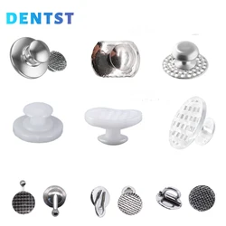 Ortodontia dental ilhó, ligação direta, cerâmica transparente, composto, botões linguais, suportes, ferramentas odontológicas, 50pcs por caixa