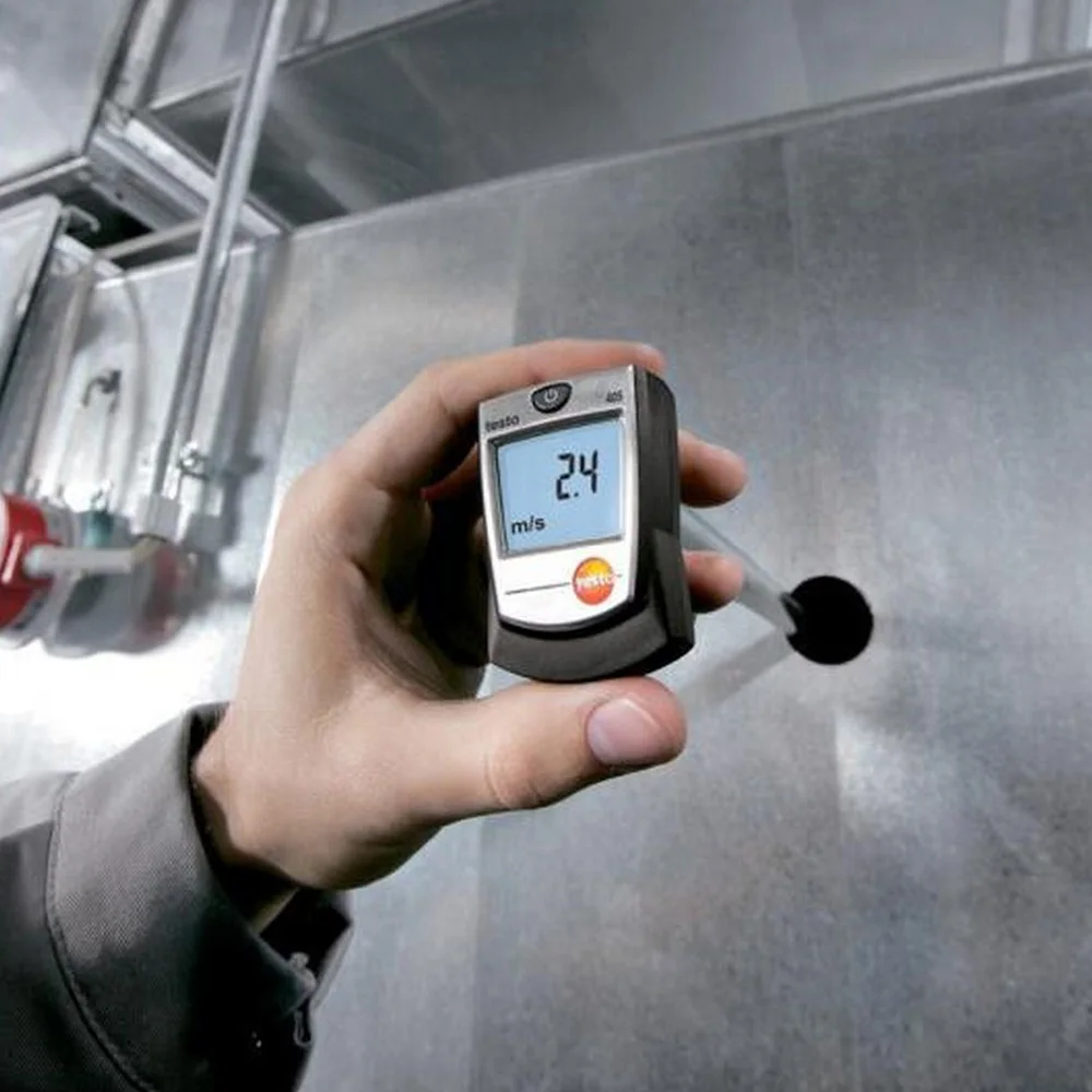 Testo 405-V1 Thermal Anemometer With Duct Holder Air/Wind Speed Meter Tester Temperature Meter Measurement