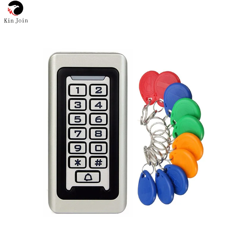 IP68 Waterproof Outdoors Use Metal Stainless Steel Reader 2000Users WG Input And Output Security RF Access Control Keypad