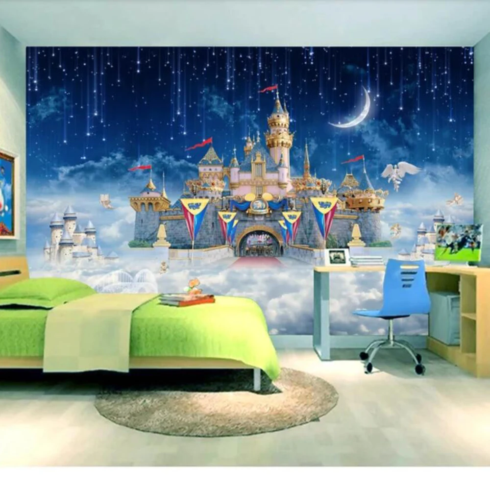 

Milofi custom 3D photo wallpaper fantasy sky castle children room sci-fi starry sky wall decoration wallpaper mural