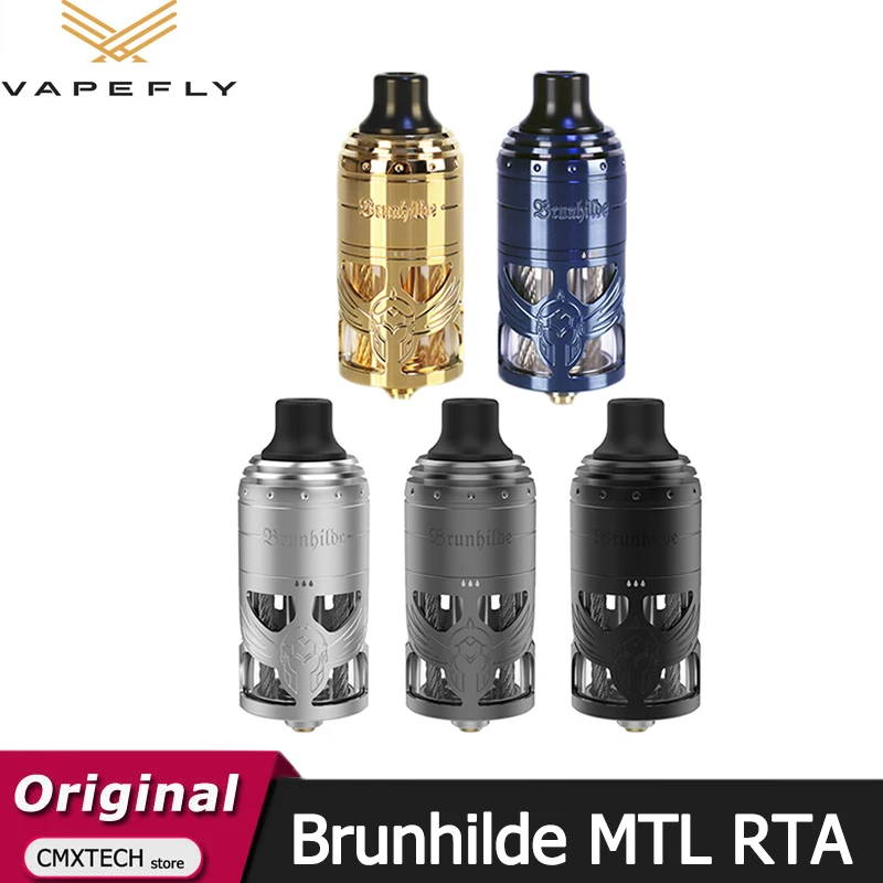 Original Vapefly Brunhilde MTL RTA Tank 5ml Atomizer Vape single coil build 6 levels airflow control E Cigarette Vaporizer