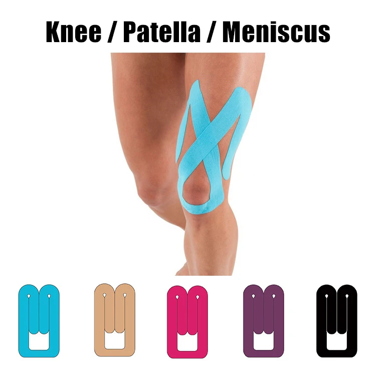 10 Pcs Pre-Cut Kinesiology Tape Knee Pads Sports Tape for Knee, Patella and Meniscus Elbow Support