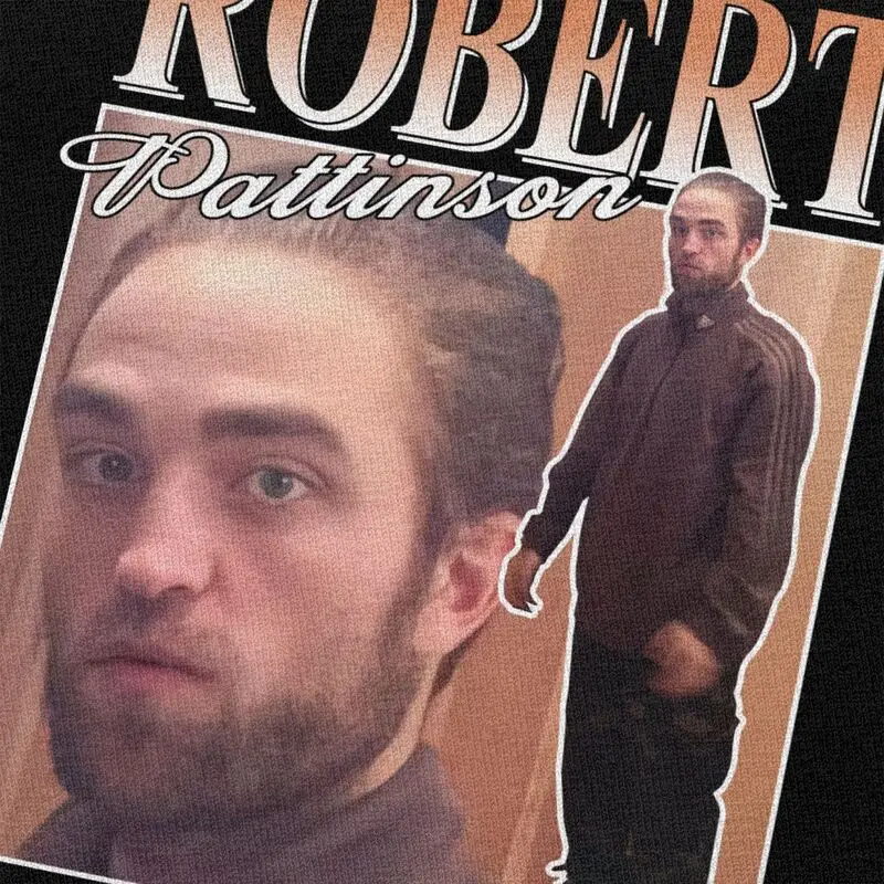 Tops Robert Pattinson Standing Meme Funny T Shirt for Women Soft Tee Tops Vintage Rob Tshirt Short Sleeve Novelty T-shirt Merch