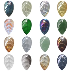 New Leaf Petals 10x18mm 50Pcs/Lot Glass Beads Leaf Charms Jewelry Making Material DIY Crafts Pearl Beads for Decoration