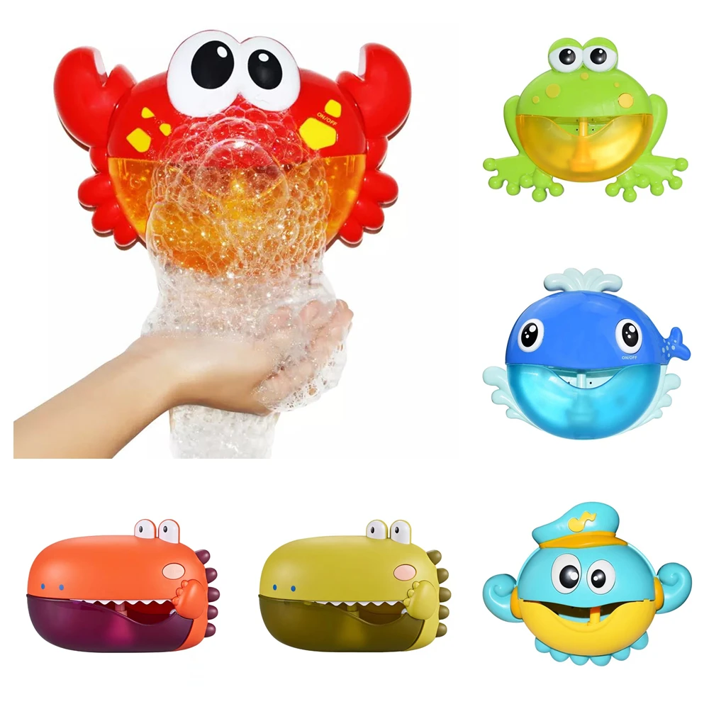 Bubble Crabs Baby Bath Toy Funny Toddler Bath Bubble Maker Pool Swimming Bathtub Soap Machine Bathroom Toys for Children Kids