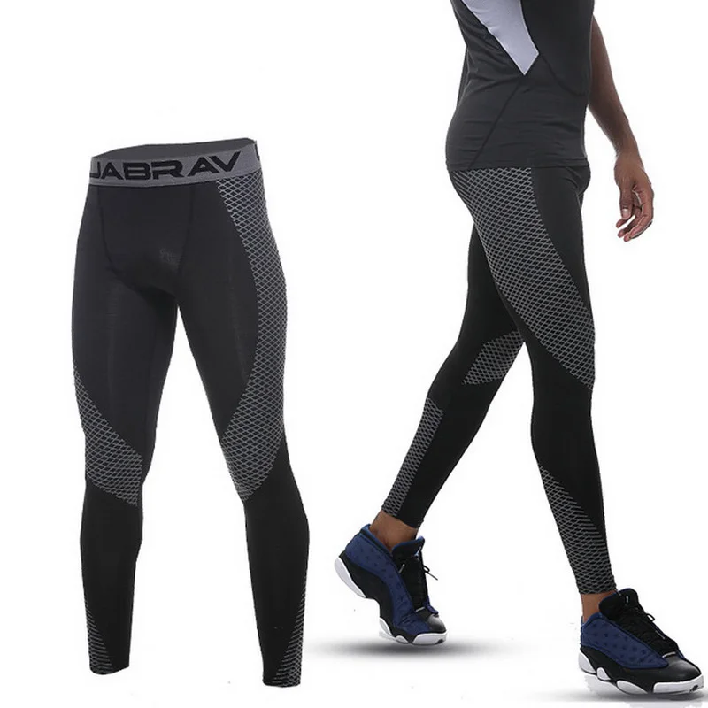 Calzamaglia a compressione sportiva da uomo pantaloni da corsa a strati di Base palestra Fitness Leggings da allenamento attivi pantaloni da