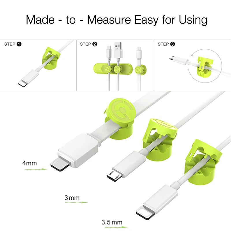 Cable Organizer Flexible Silicone USB Cable Winder Wire Cord Management Cable Clip Magnetic Holder For Mouse Headphone Earphones