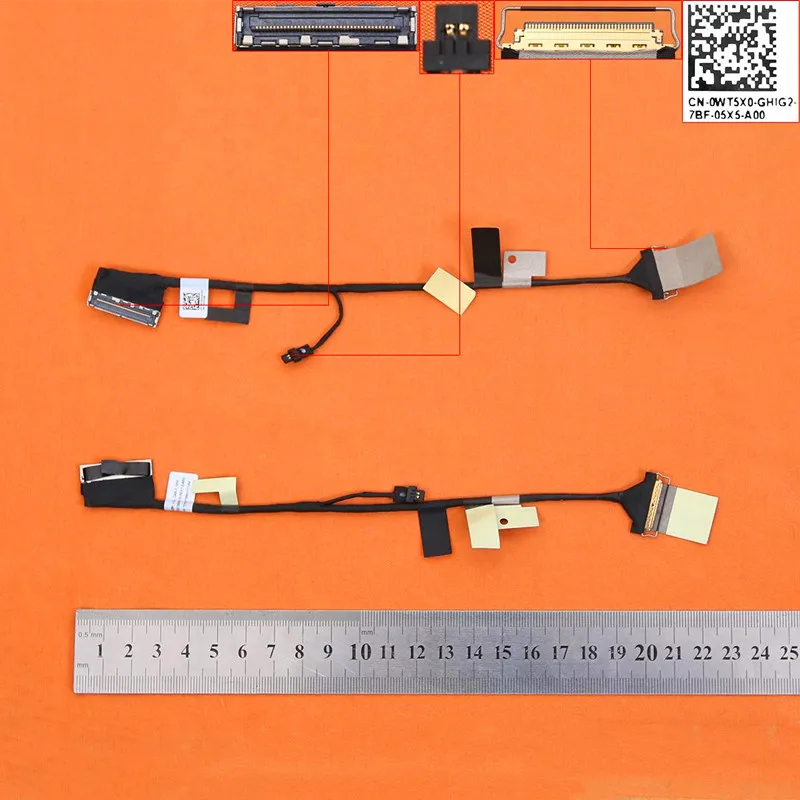 

New Laptop Cable For Dell XPS 13 9350 9360 PN:0WT5X0 DC02C00BX10 Replacement Repair Notebook LCD LVDS