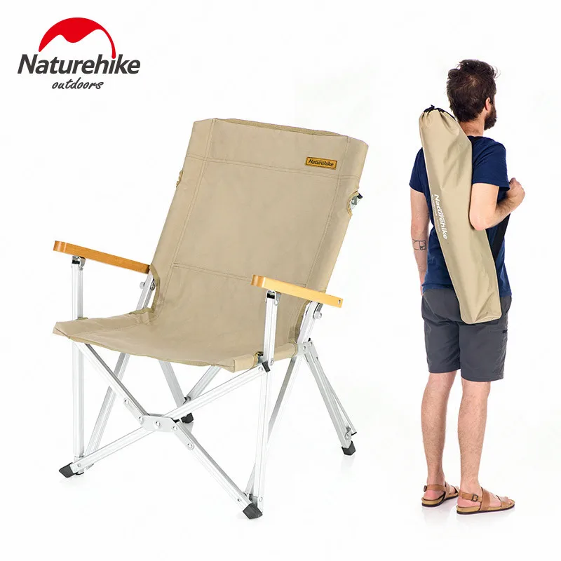 Imagem -06 - Naturehike Cadeira Dobrável para Acampamento Cadeira Pequena Ultraleve Portátil Dobrável para Pesca e Acampamento Almofada para Churrasco e Viagem na Praia