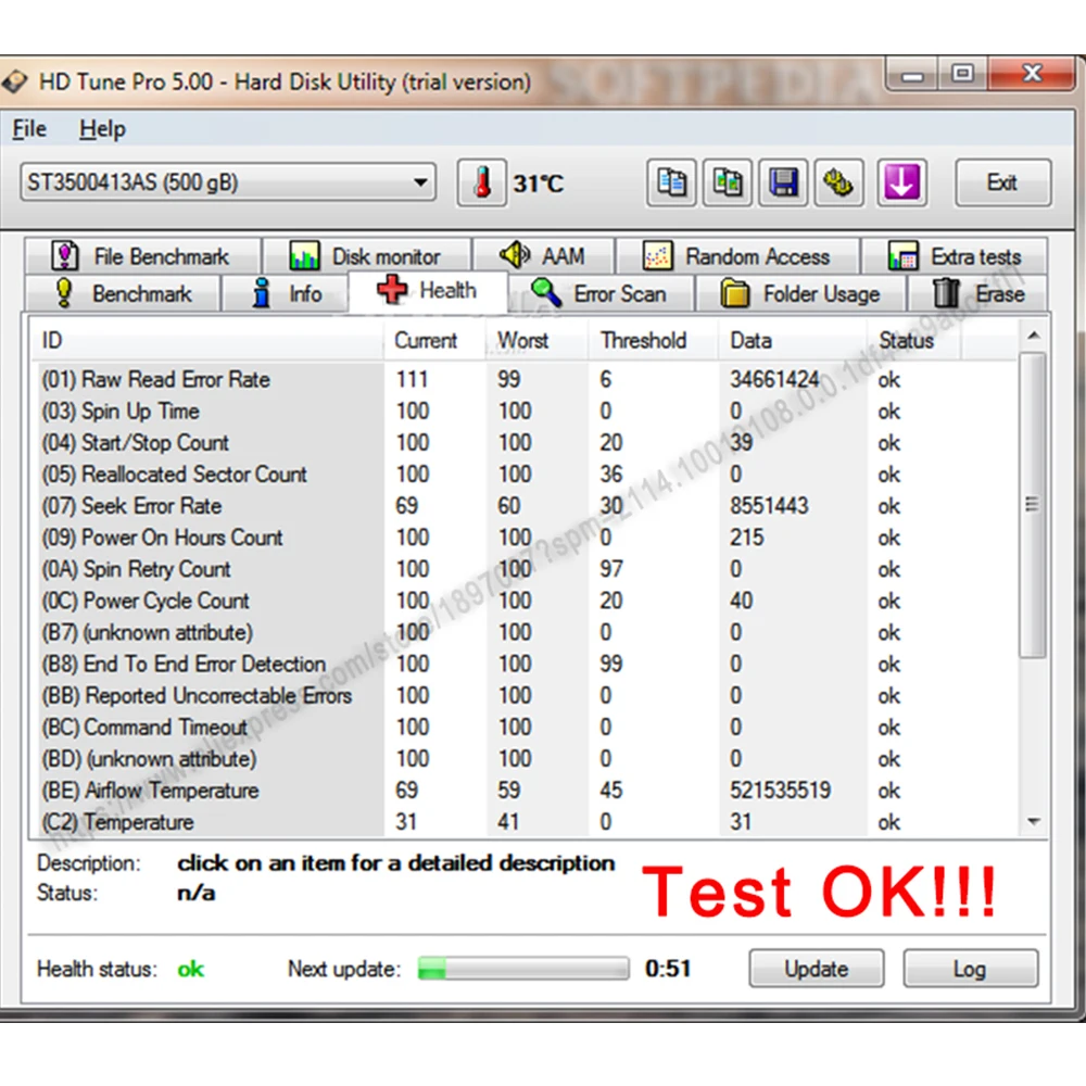 Seagate 1TB Desktop PC 3.5" Internal Mechanical Hard disk SATA 3Gb/s-6Gb/s HDD 5900-7200RPM 64MB/128MB Buffer(Used)