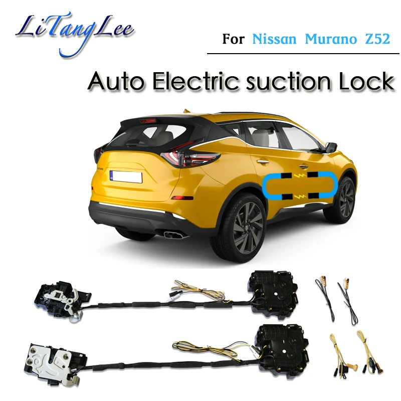 For Nissan Murano Z52 Car Soft Close Door Latch Pass Lock Actuator Electric Absorption Suction Silence Closer