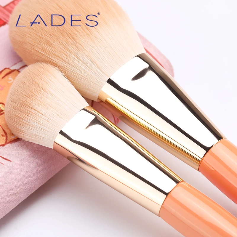 LADES 10PCS Makeup Brushes Set Foundation Powder Eyeshadow Fan Highlighter Make Up Brush Kits Women Beauty Tools